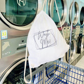 Wash Me Drawstring Backpack Laundry Bag | Cotton Travel Bag